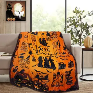 Witch Blanket Halloween Throw Blankets for Women Witch Flannel Fleece Blankets for Couch Sofa Bed Bedroom Chair Decor Halloween Decorations Blanket Young Adults Men Women Boy Girl Gift