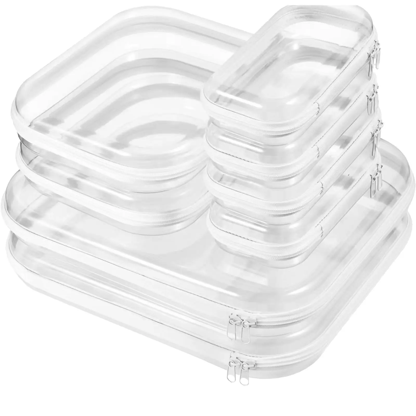 Multi-Purpose Clear Organizer Bins – Versatile Plastic Storage Boxes for Every Room, Clear Organizer Storage Box Clear Hard Zipper Case PVC Plastic CLear Storage Containers for Tools Objects  Organizer Jewelry Box Toy Storage Bins High Transparency