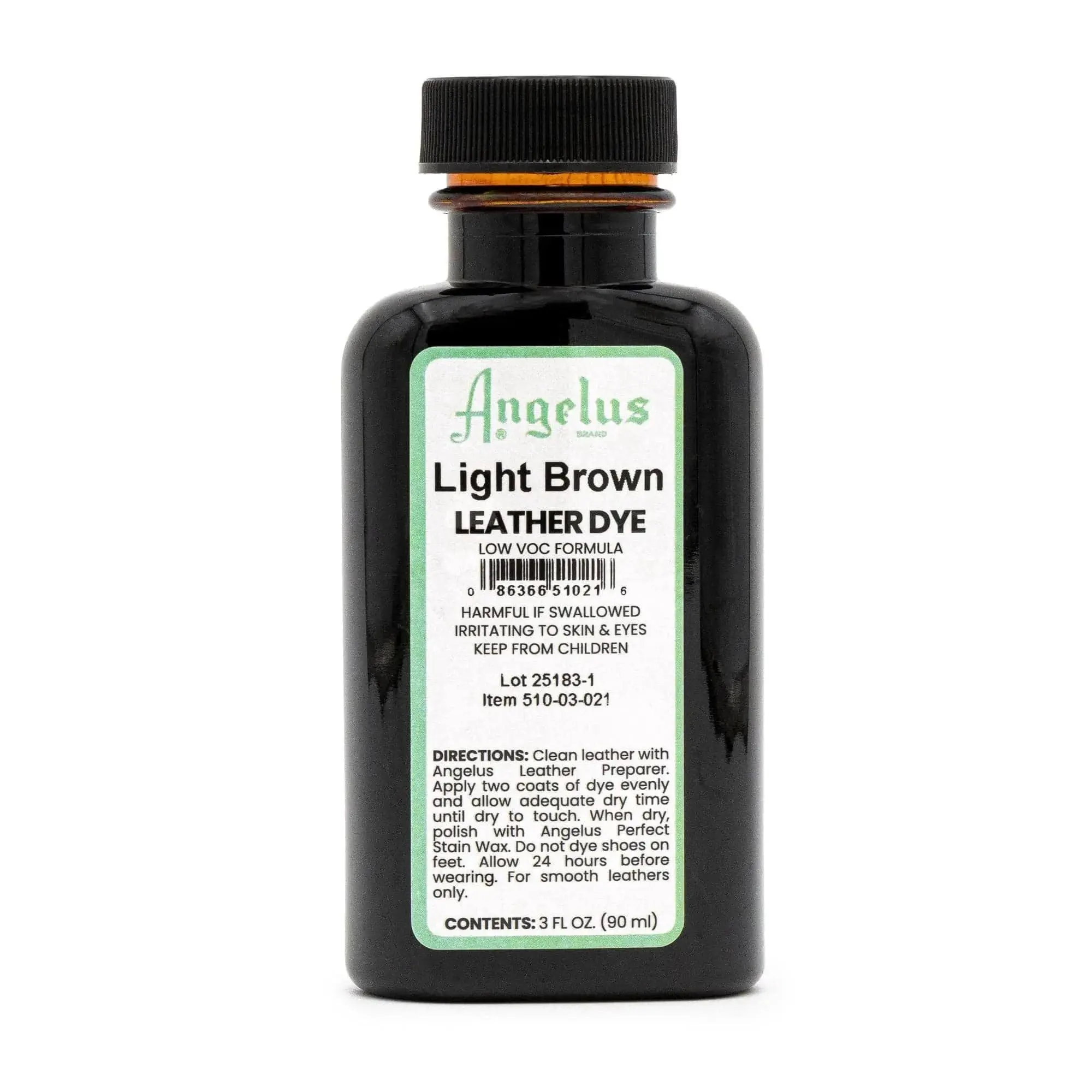 Angelus Light Brown Low VOC Leather Dye for Footwear Shoe Restoration 3 FL OZ 90 mL Angelus Light Brown Low VOC Leather Dye for Footwear Shoe Restoration 3 FL OZ 90 mL