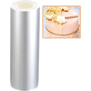 Acetate Cake Collar 10 x 394inch/1roll Transparent Cake Rolls, Clear Acetate Sheets Mousse Chocolate Collar Acetate Roll for Baking Surrounding Edge Decorating