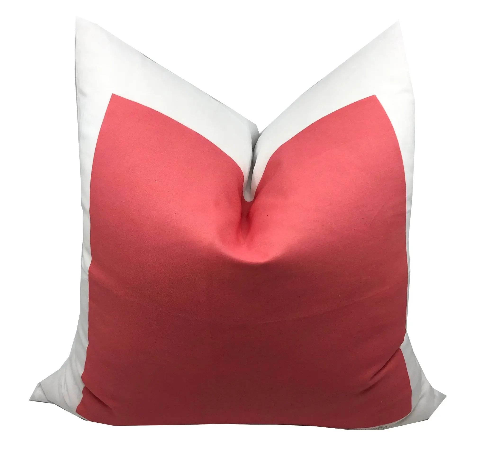 Colorblock Linen Cotton 22x22 Square Pillow