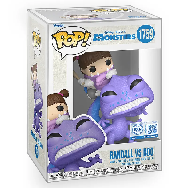 Funko POP Disney: Monsters Inc. - Randall vs Boo Vinyl Figure with Epic Collectibles Premium Box Protector Included