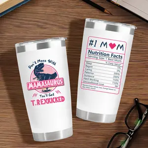Mothers Day Gifts for Mom from Daughter Son Kids, Best Birthday Gifts for Mom, Funny Gift Ideas, Inspirational Unique Anniversary Presents for Mama Wife Stepmother Women Her from Husband Funny Retirement, 20oz Mamasaurus Tumbler Stainless Steel Cup