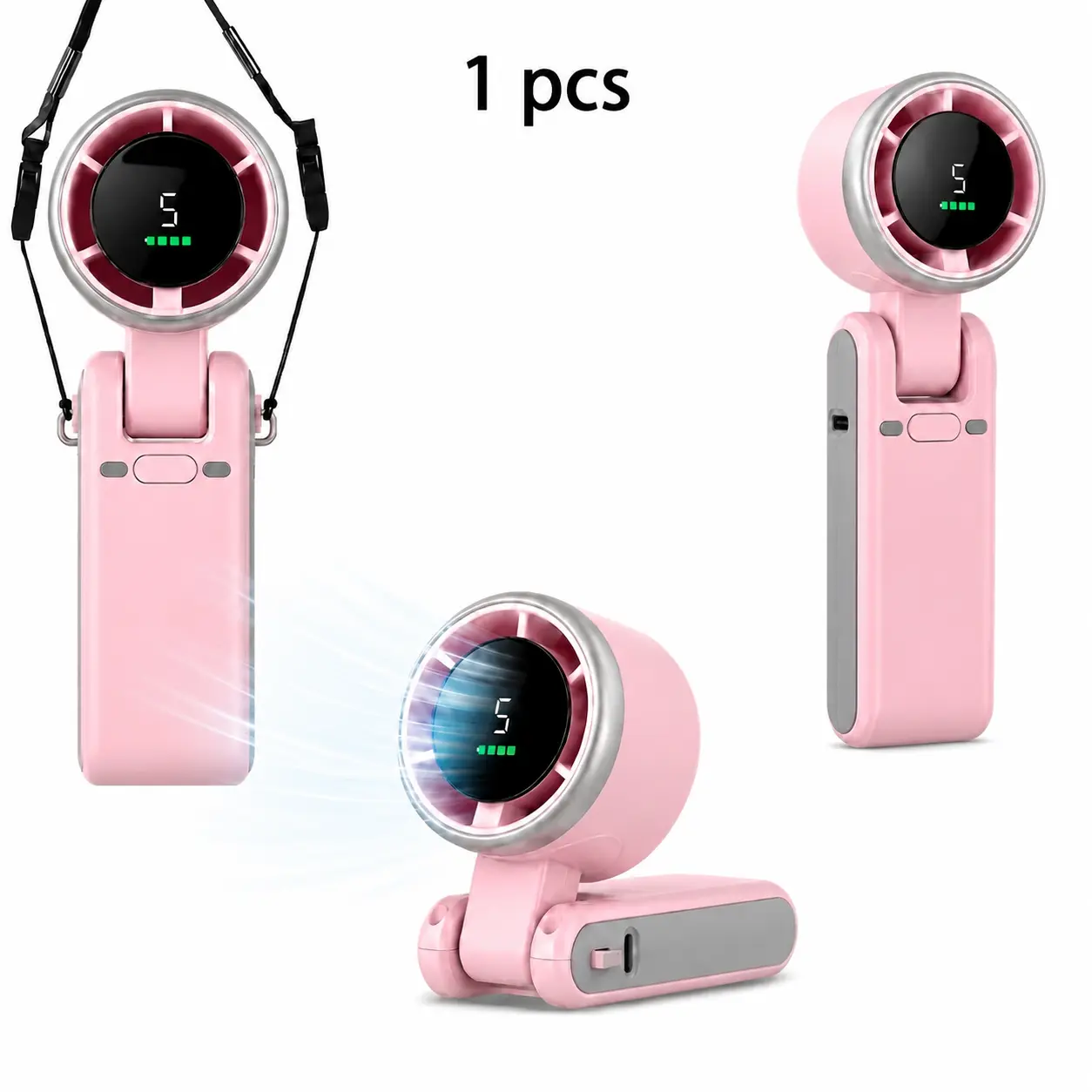 Portable Fan, Mini Portable Fan Ornament for Party Bags & Gifts, High-Speed Turbine Jet Airflow, USB-Rechargeable Long-Lasting Battery Cooling Gadget, SummerTok Trending Heatwave Fix, Lightweight Mini Useful Gifts for Outdoor Travel, Handheld Fan
