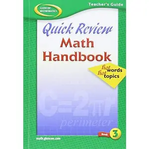 USED Book - Quick Review Math Handbook (Mathematics Applications and Concepts Course 3) by Glencoe Staff (Hardcover) - english