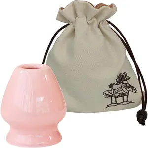 Matcha Whisk Holder Ceramic Stand for Bamboo Matcha Chasen Japanese Tea Set Accessory Pink