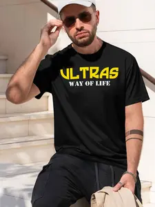 VLTRAS WAY OF LIFE 2026 new model Black/White Tee Stylish & Comfortable Loose Crew Neck Short Sleeve T-shirts Versatile On Trend Eye Catching Printed Graphic Casual Tee for Daily Wear Outings &
