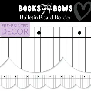 Love Letter Notebook Paper Bulletin Board Border | Books and Bows