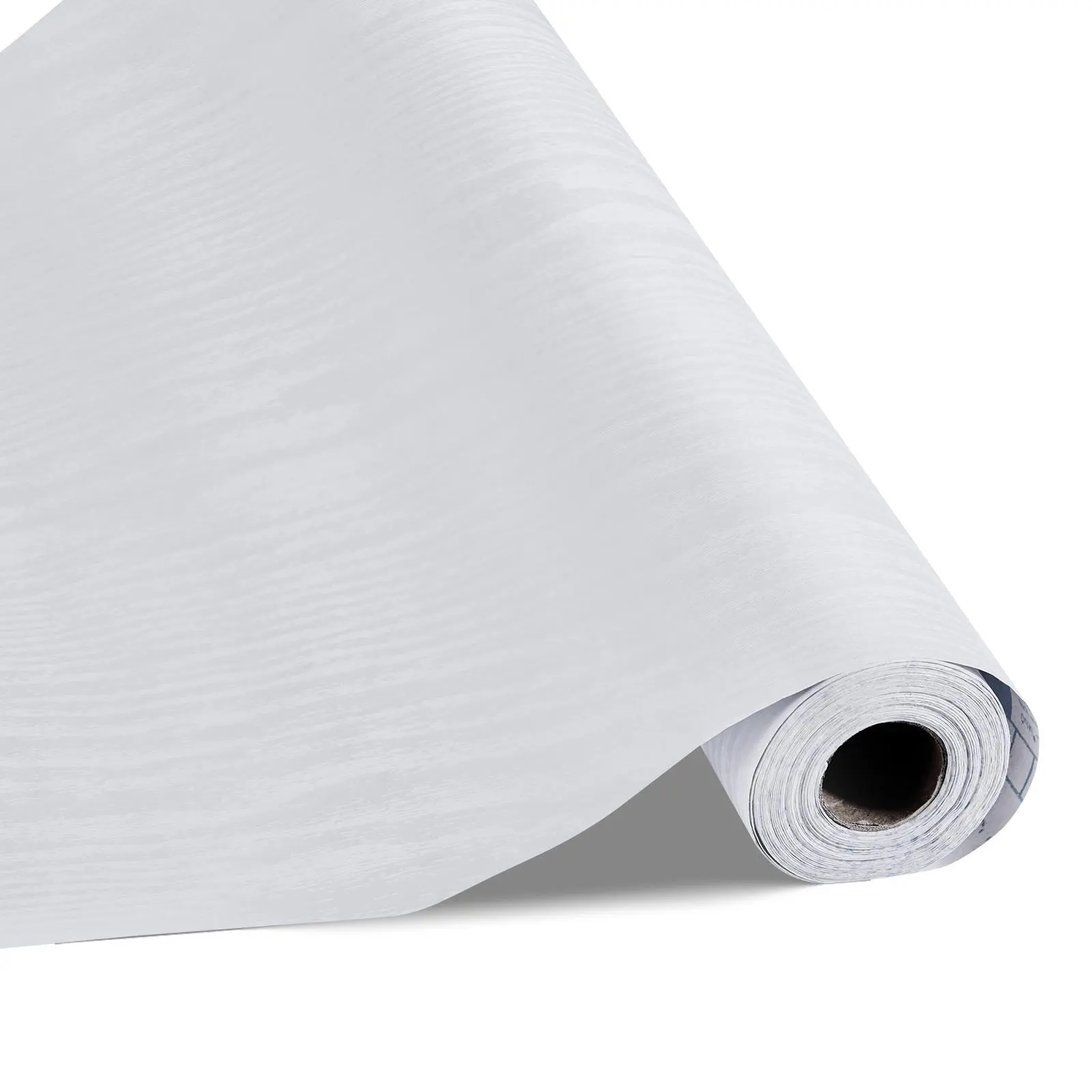 【SummerFinds】VEVOR Peel-and-Stick White Wood Grain Wallpaper, 17.7x393.7in Bubble-Resist Waterproof Vinyl Contact Paper, Easy Clean Surface, Long-Lasting Hold, Full Wall Coverage for Bedroom Kitchen