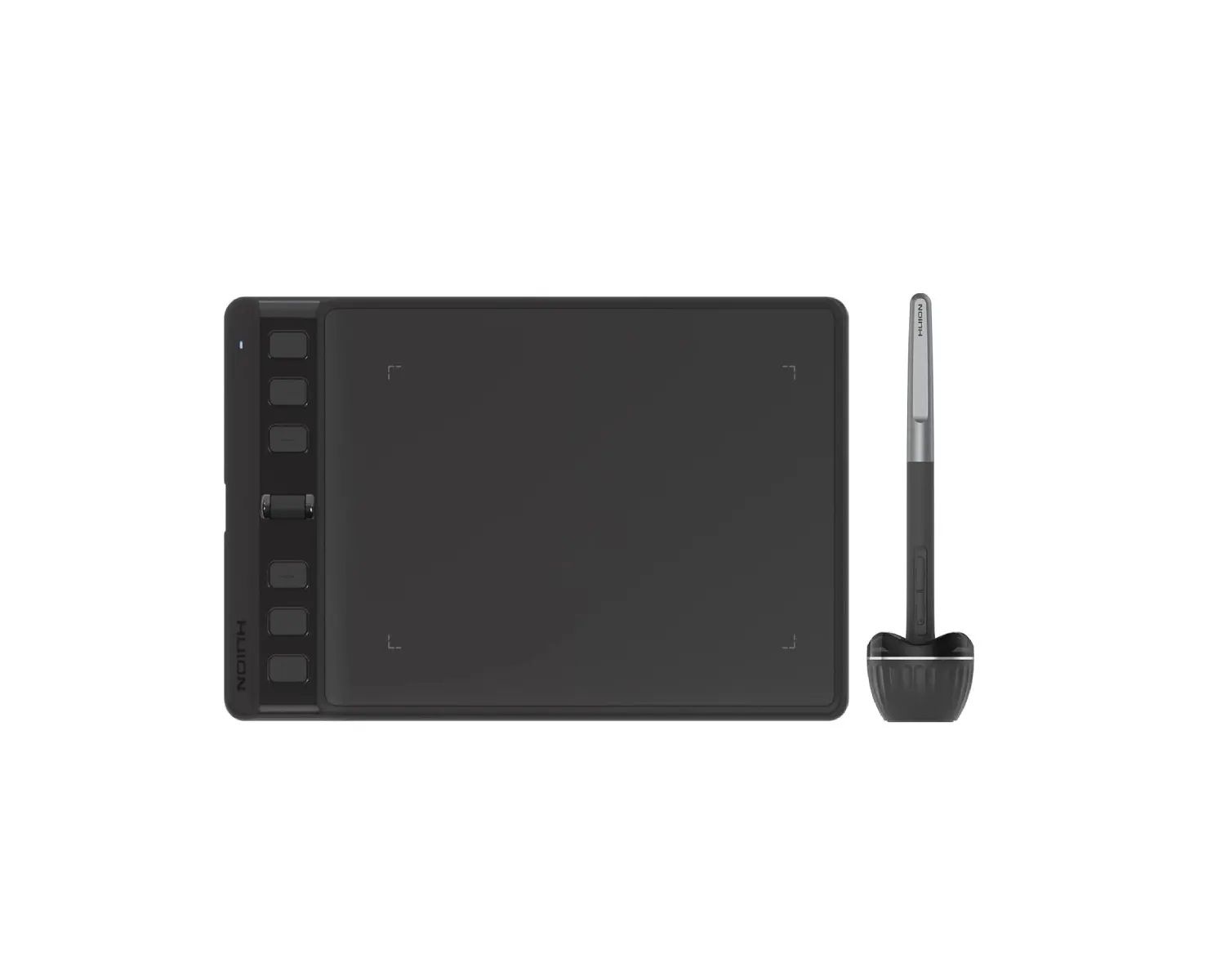 HUION Inspiroy 2 Small Portable Digital Writing Tablet - Battery-Free Stylus with Comfortable Soft Silicone Grip, Advanced PenTech 3.0, 6 Accessible Side Buttons, Scroll Wheel, Ergonomic Design for PC, Mac, Linux, Android Devices (OS 6.0+)