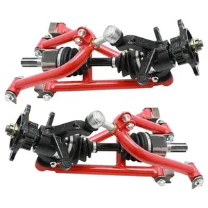 Suisuitong 4WD Front Drive CV Axle Shaft Assembly Go Kart & Suspension Shock Swing Arm & Swingarm Mount & Tie Rod & Steering Knuckles & Axle Hubs for 4 Wheel Drive Karting ATV UTV Quad Buggy Golf Cart