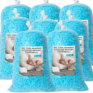 5/ 10/ 20lb Bean Bag Filler, Shredded Memory Foam Filling, Soft Pillow Stuffing Bean Bag Refill Foam for Couch, Cushion, Stuffed Animals, Dog Bed, Arts Crafts Crafted Enhanced outdoorfun