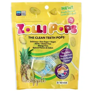 Zollipops The Clean Teeth Pops®, Pineapple, 3.1 oz