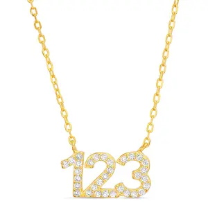 123 Sterling Silver Angel Number Necklace