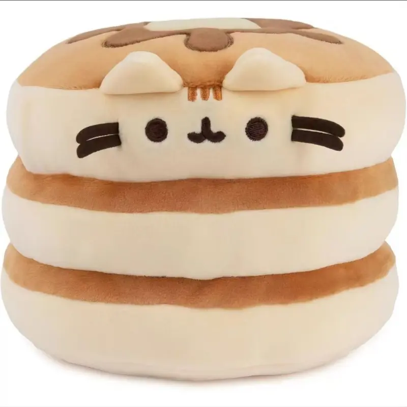 6 inches Brown Pusheen The Cat Pancake Shape Squisheen Plush - Soft Adorable Stuffed Doll, Cute Collectible, Pocket-Size Plush, Unisex Cuddly Doll Gift, Hugging Toy for Older Children (Ages 8+)