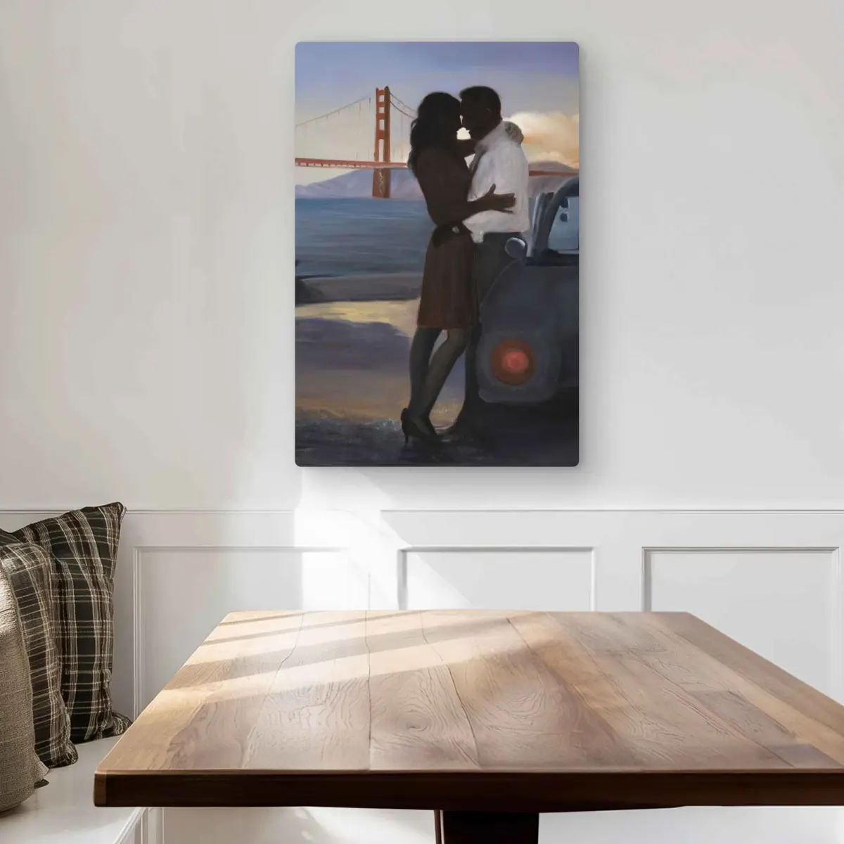 212 MAIN 20 x 30 in. Lightweight Aluminum Wall Photo Print - Romantic Love Artwork "A Loving Couple In San Francisco", Living Room Decoration Gift (Model C1MP2030T5V5Z9), Artistic, Wedding