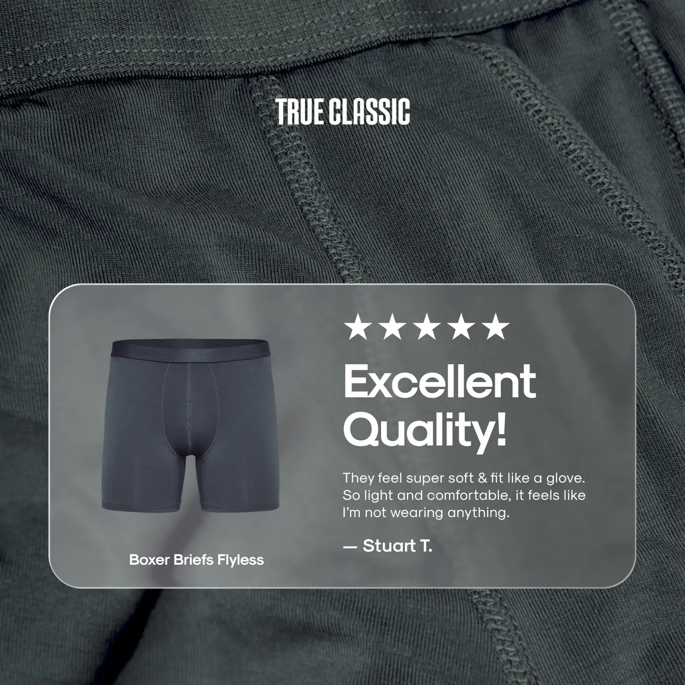 True Classic Men's Boxer Briefs - Menswear Basic Layer, Smooth Breathable Moisture-Wicking Soft Modal Stretch, Tagless Supportive Fit for Everyday Comfort, Gym