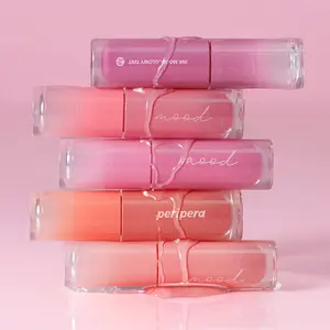 [Peripera] Ink Mood Glowy Tint Beige - Plumping Volume Gloss Korean Lip Gloss for Juicy Lips Lightweight Non-sticky Shiny Glowy Vivid Transparent Layer Lips Lip Combo Lipstick