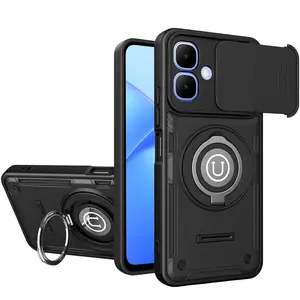 New 360 Rotating Magnetic Stand Phone Case for Infinix Smart 10 4g, Anti-Drop Phone Shell with Camera Cover Protection