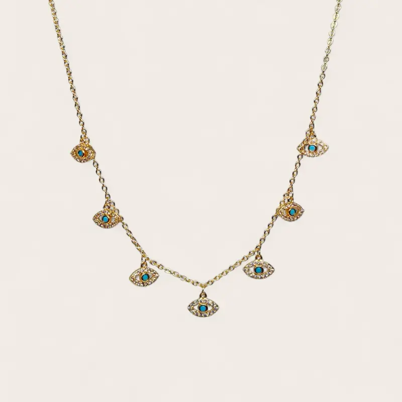 Celeste Eye Charm Necklace