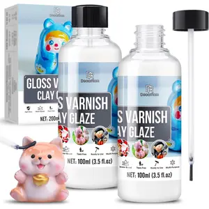 Air Dry Clay Glaze 7oz/200ml High Gloss Waterproof Scratch Resistant Clay Varnish Sealant for Air Dry Clay Polymer Clay Pottery Ceramics Sculpture