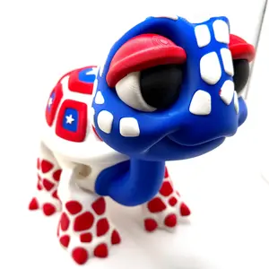 Hixtown, The Gentle Giant — 9"x11.5" XL Articulated Tortoise 3d printed