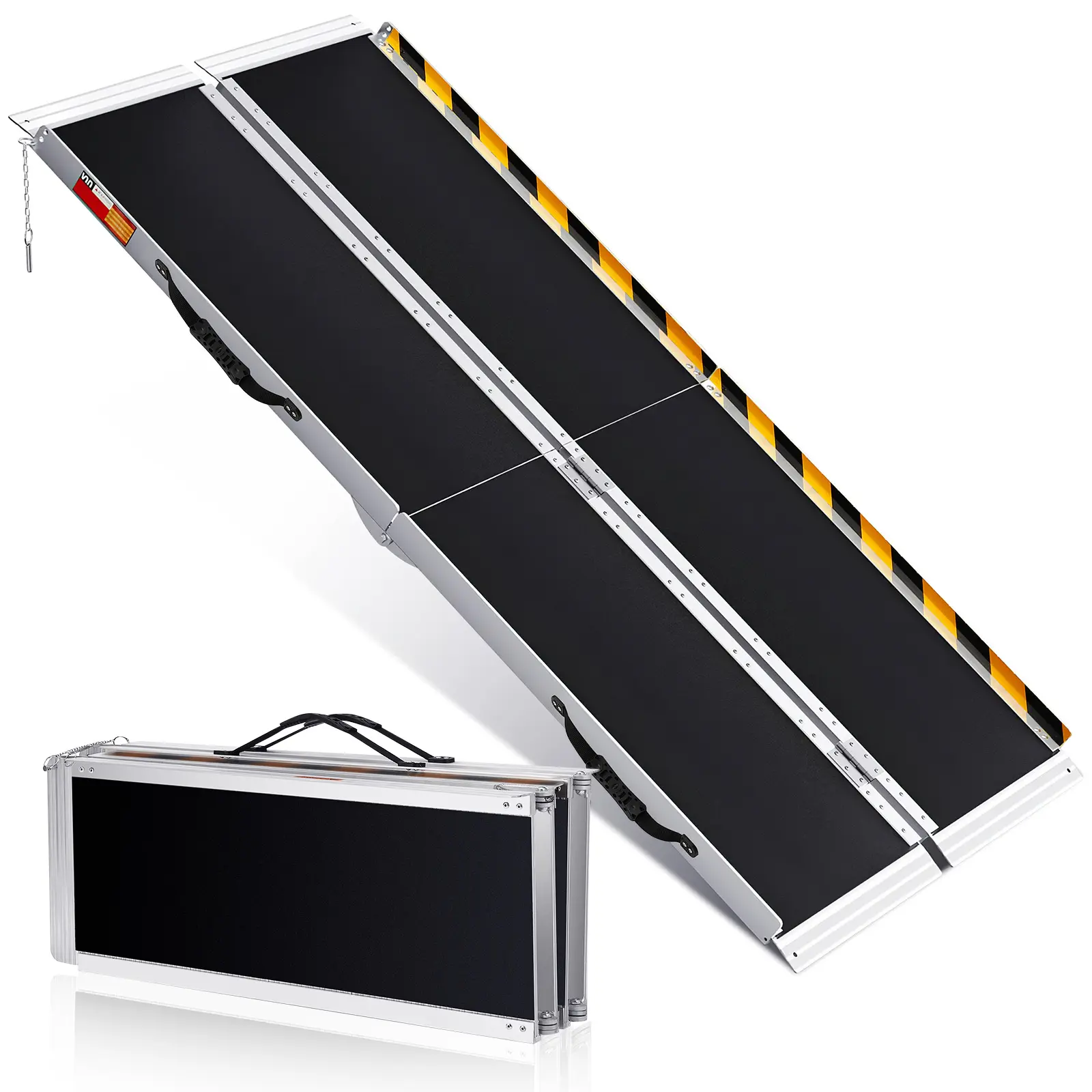 Portable Wheelchair Ramp Ultra Portable, Non-Slip Aluminum Folding Handicap Ramp, Wheel Chair Ramp for Home Entry, Doorways