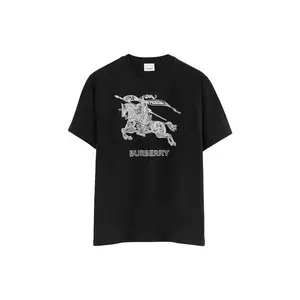 Burberry Embroidered EKD Cotton Prorsum T-shirt Black (men) by StockX