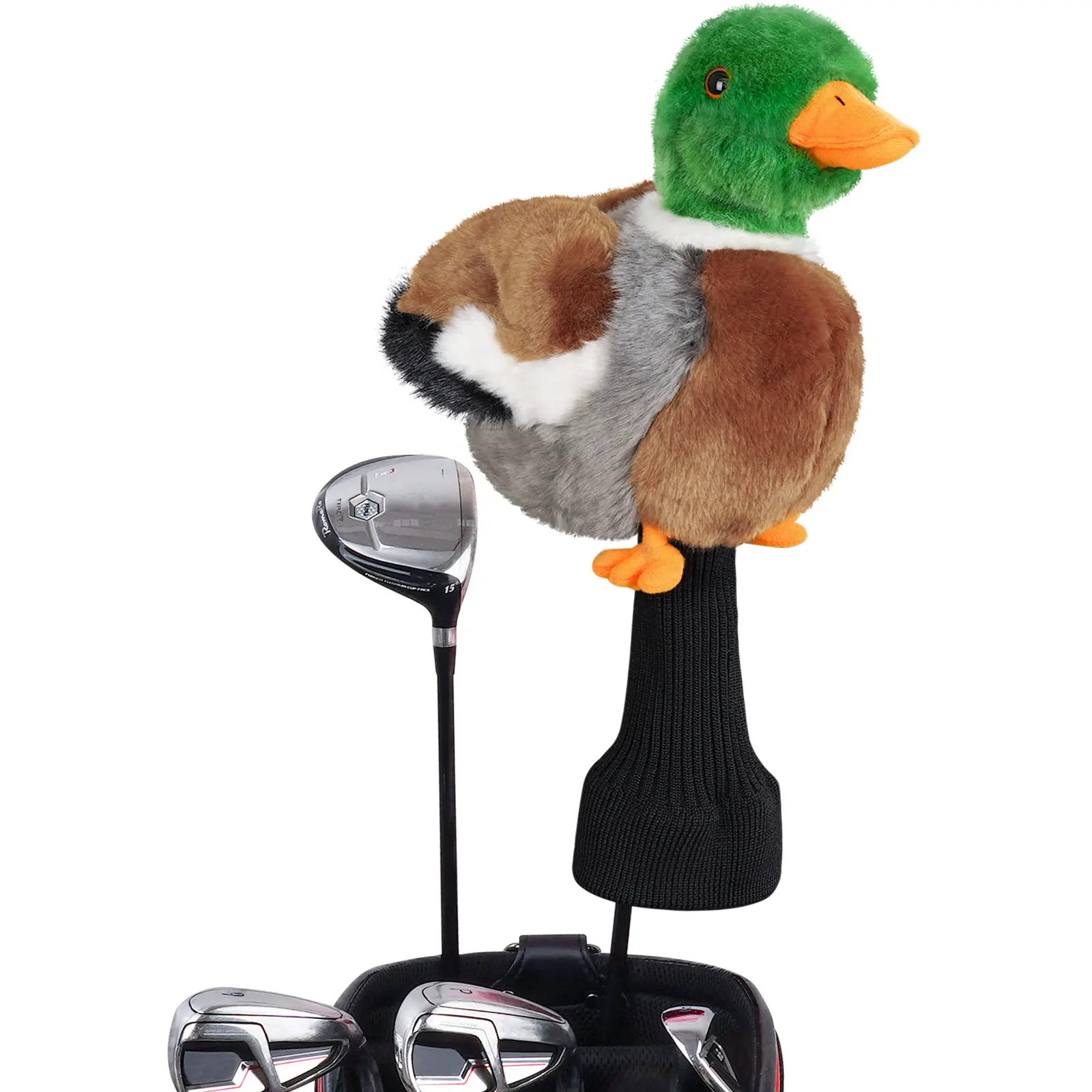 CraftsmanGolf Funny Duck Driver Headcover, Plush Long Neck, Soft Protective Golf Club Cover