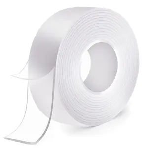 Double-Sided Heavy-Duty Tape (16‘5 feet), Nano Double-Sided Tape, Transparent Mounting Tape, Reusable Waterproof Tape, No-Trace Magic Tape, Picture Hanging Adhesive Strips, Ideal for Home Decor Projects#TOP PICKS