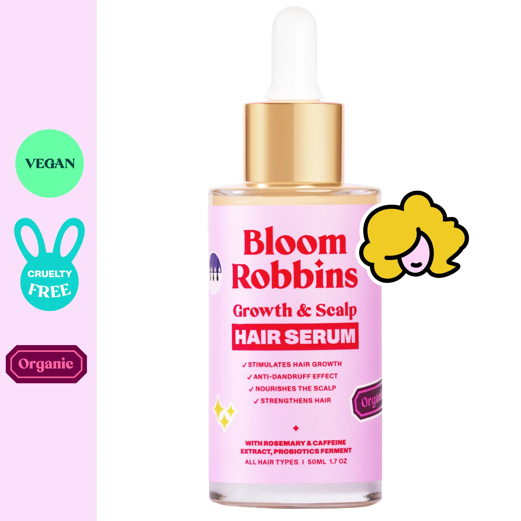 Bloom Robbins Hair Growth Serum – Rosemary & Aloe Haircare Treatment for Thinning Hair & Scalp Support