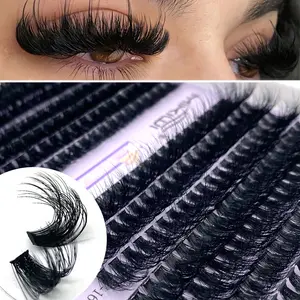 100D/80D/60D Dark Volume Lash Clusters Kit Thick Cluster Eyelash Extensions Individual Lashes Faux Mink Eyelash Clusters D Curl 9-18MM Lash Extension Dramatic Eyelash Extensions Eyelashes Clusters