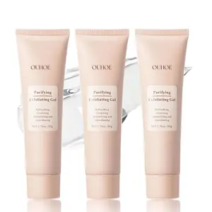 【FOR U】OUHOE Purifying Exfoliating Gel - Gentle Exfoliating Gel, Facial Exfoliator Cleanser, Exfoliating Gel Scrub for Face & Hands - Alcohol-Free, 68g x 50ml Moisturizing Skincare Cream Daily