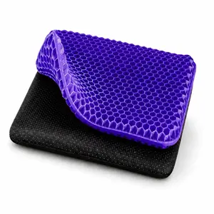 Cooling Gel Seat Cushion for Summer, Honeycomb Breathable Dual Layer Seat Pad, Anti-Slip Tailbone & Hip Pressure Relief Cushion for Car, Office Chair, Father’s Day Gift