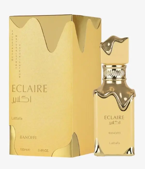 Lattafa Eclaire Banoffi 100ml Eau De Perfume for Men and Women - Decadent Gourmand Scent with Banana Cream Notes Long Lasting Fragrance