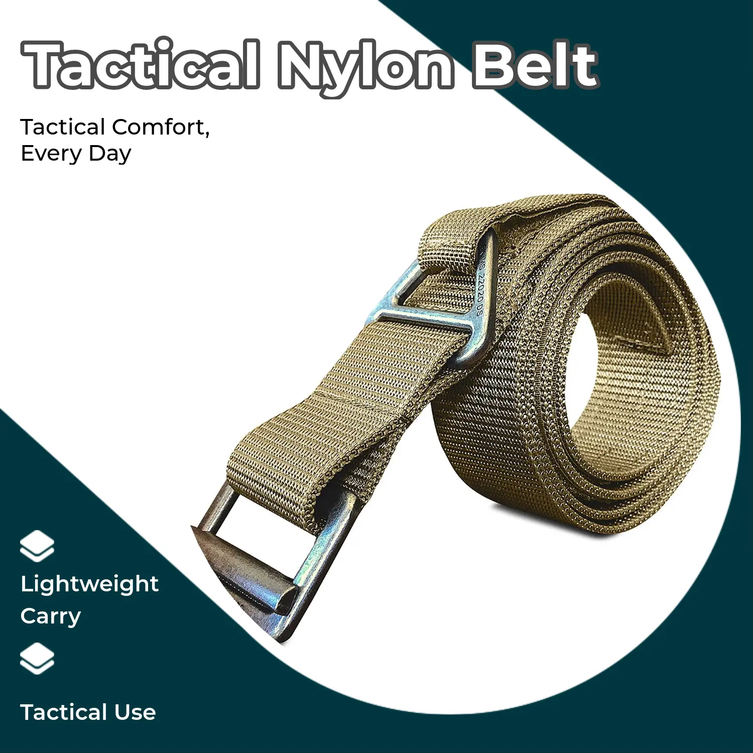 WOLF TACTICAL Everyday Riggers Belt - Tactical 1.75” Nylon Web Belt for CQB, CCW