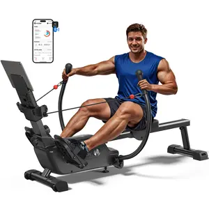 Merach Sculls Rowing Machines for Home, Magnetic Rowing Machine with 16-Level, Simulate Real Row, Ultra-Quiet Rower, Compatible Ergonomic Design, TikTokShopBlackFriday