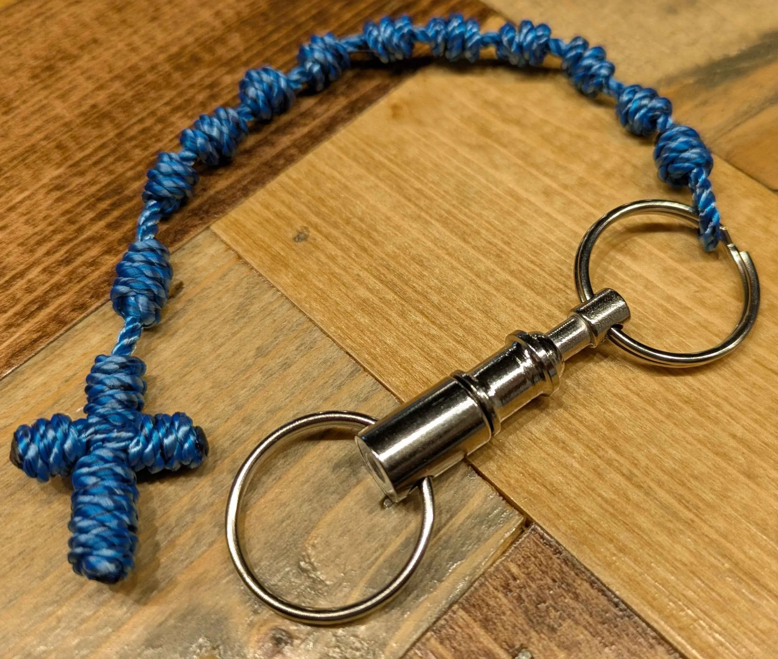 Minimalist Cord Knot Keychain Rosaries - Single Decade Knotted Cord, Lightweight Pull-Apart Design for Quick Access, Casual Fashion Accessory for Birthday Gifting, Durable, Everyday