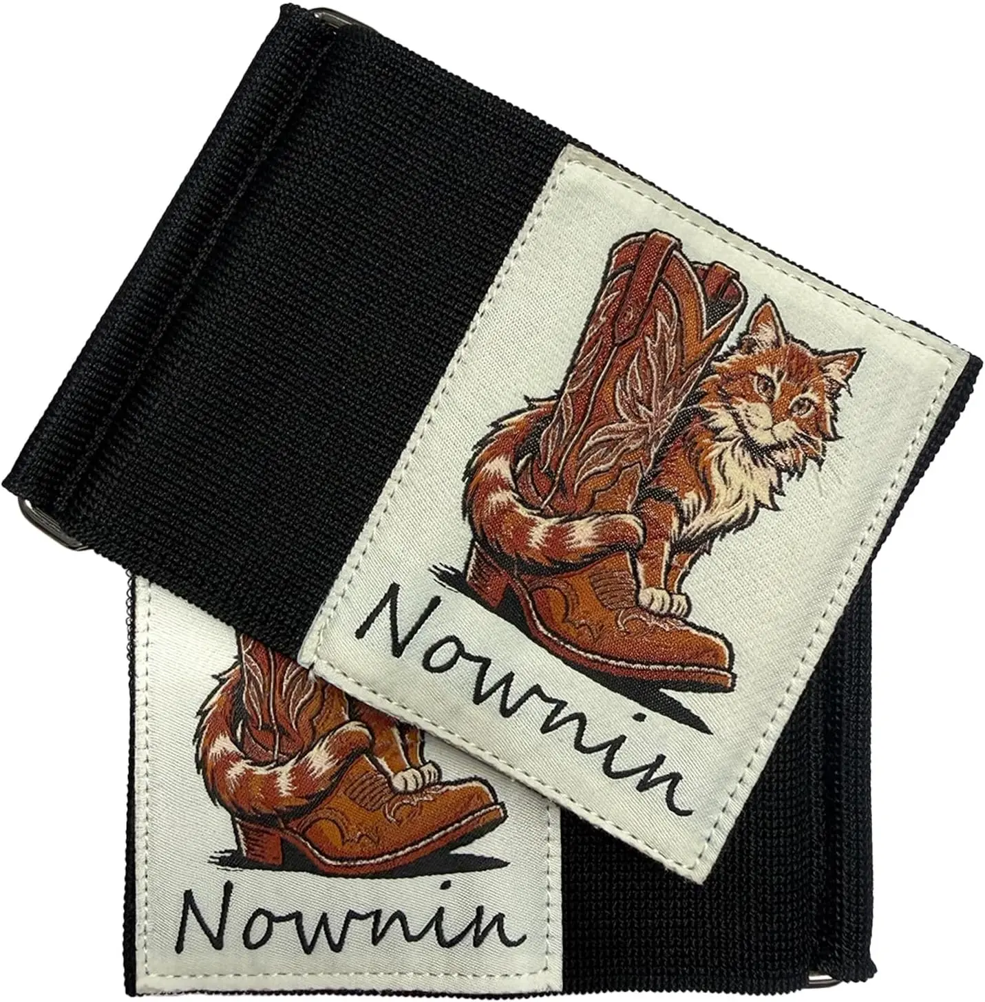 NOWNIN Boot Straps for Cowboy Boots Keeps Pant Legs Smooth-Metal loop for secure cinch, Elastic unisex fit, Blocks mud, sand & gravel, for jeans or work pants, Prevents bunching