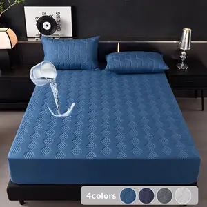 2/3 Piece Waterproof Quilted Mattress Protector Set with Deep Pocket, Soft, Noiseless, Breathable, Stain-Resistant, Machine Washable Bed Cover for Bedroom, Guest Room, Dorm, Kids, Pets, Elderly, Hotels – Includes Pillowcases