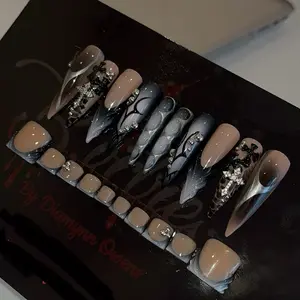 Acrylic Toes & Stiletto French Press On Nails