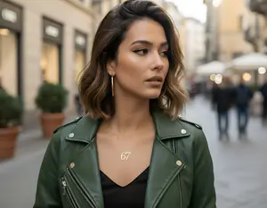 Vibe with the 67! Crafted in a dazzling gold finish, this bold statement piece features the trendy "67" phrase, designed for confident women. Perfect for making an impact, it effortlessly blends style and personality in any moment.