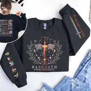 Fourth Wing T-Shirt/Sweatshirt/Hoodie, Basgiath War College Sweater, Dragon Rider Hoodie, Violet Sorrengail, Xaden Riorson, Riders Quadrant Tee Top