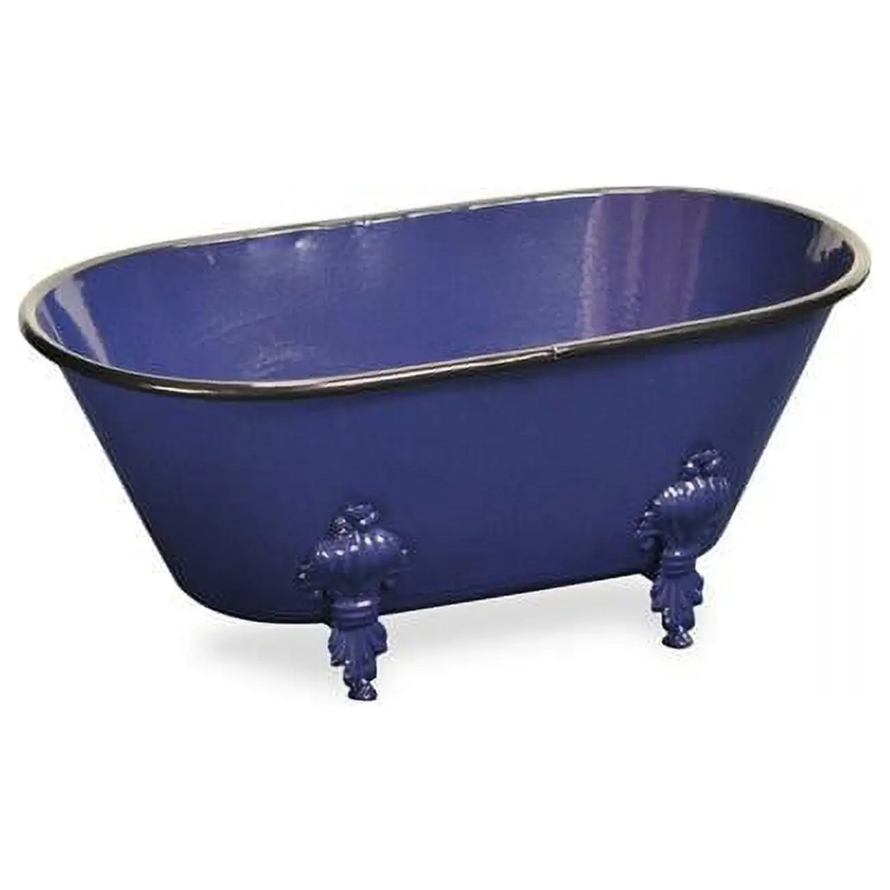Cheungs 5129L-NB Navy Blue Decorative Traditional Bathtub with Bathtub Design, Fully Assembled for Home or Space, Decorative Metal Bathroom Fixture, Ready For Use