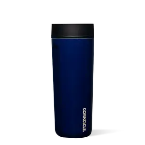 Corrikcycle Commuter Cup - Blue Insulated Flask with Lid, Suitable for Travel and On-the-Go Use