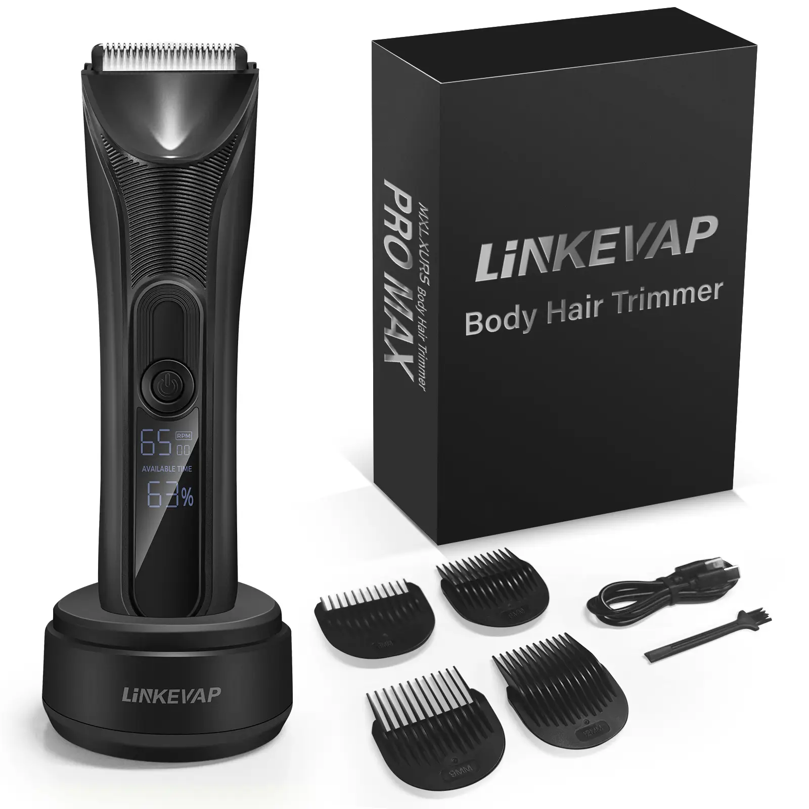 Electric Body Hair Trimmer, Cordless Groin Hair Trimmer for Men, Waterproof Electric Shaver, Men's Hair Removal Tool, Great for Men's Daily Use, Chris