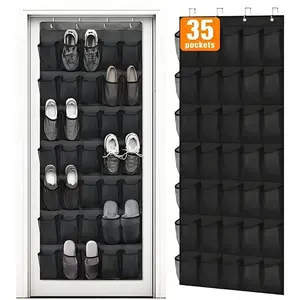 Door Hanging Storage Bag, Multi-Layer Shoe Rack, Non-Woven Fabric Closet Organizer, Space Saving Home Storage Solution, Fabric Storage Units, Hangable, Display Storage Rack