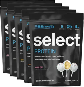 PEScience Select Protein Variety Pack, 2 Sizes | 5-8 Flavors, 25-40 Servings - 24g Protein 5g BCAAs - Whey Casein Blend
