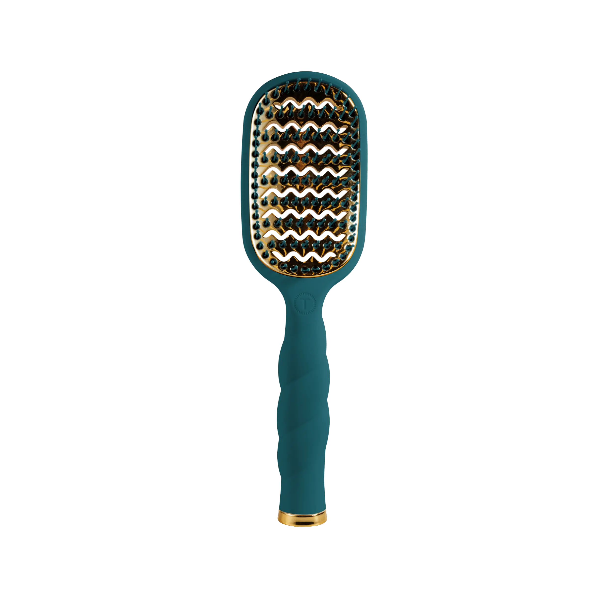 TELETIES Vented Detangling Hair Brush - Teal, Anti Tangle Hair Detangler Brush for Styling, Multi-Function Haircare Tool