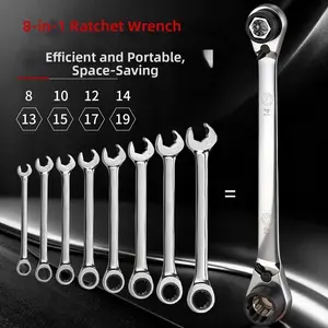 Heavy Duty 4 in 1 Multi-Function Ratchet Wrench Set 40CR Chrome Vanadium Steel [TS1]